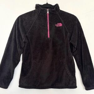 The North Face Girls Pullover fleece Black & Pink - Size Medium 10/12